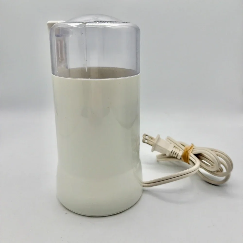 Mr. Coffee Model IDS 55 Electric Coffee or Spice Grinder White Works